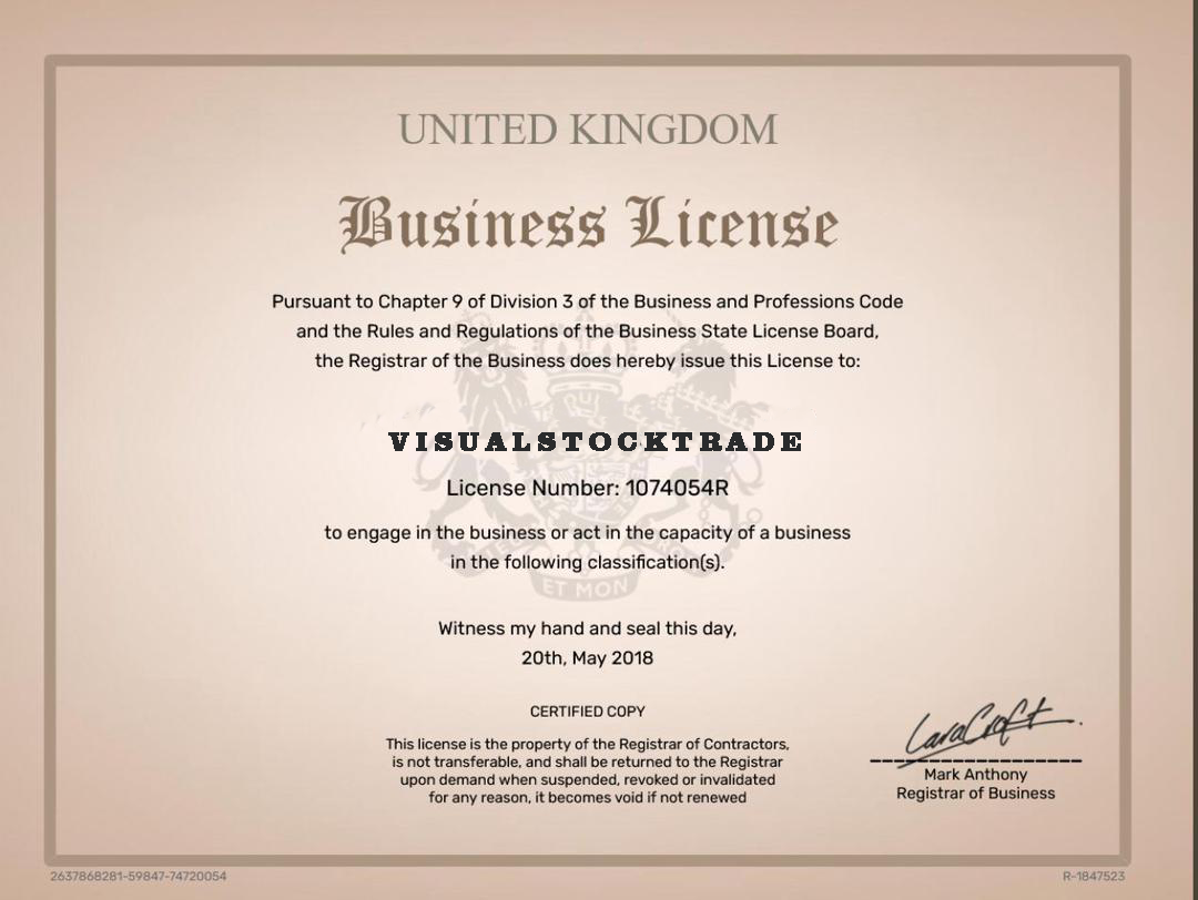 License Certificate